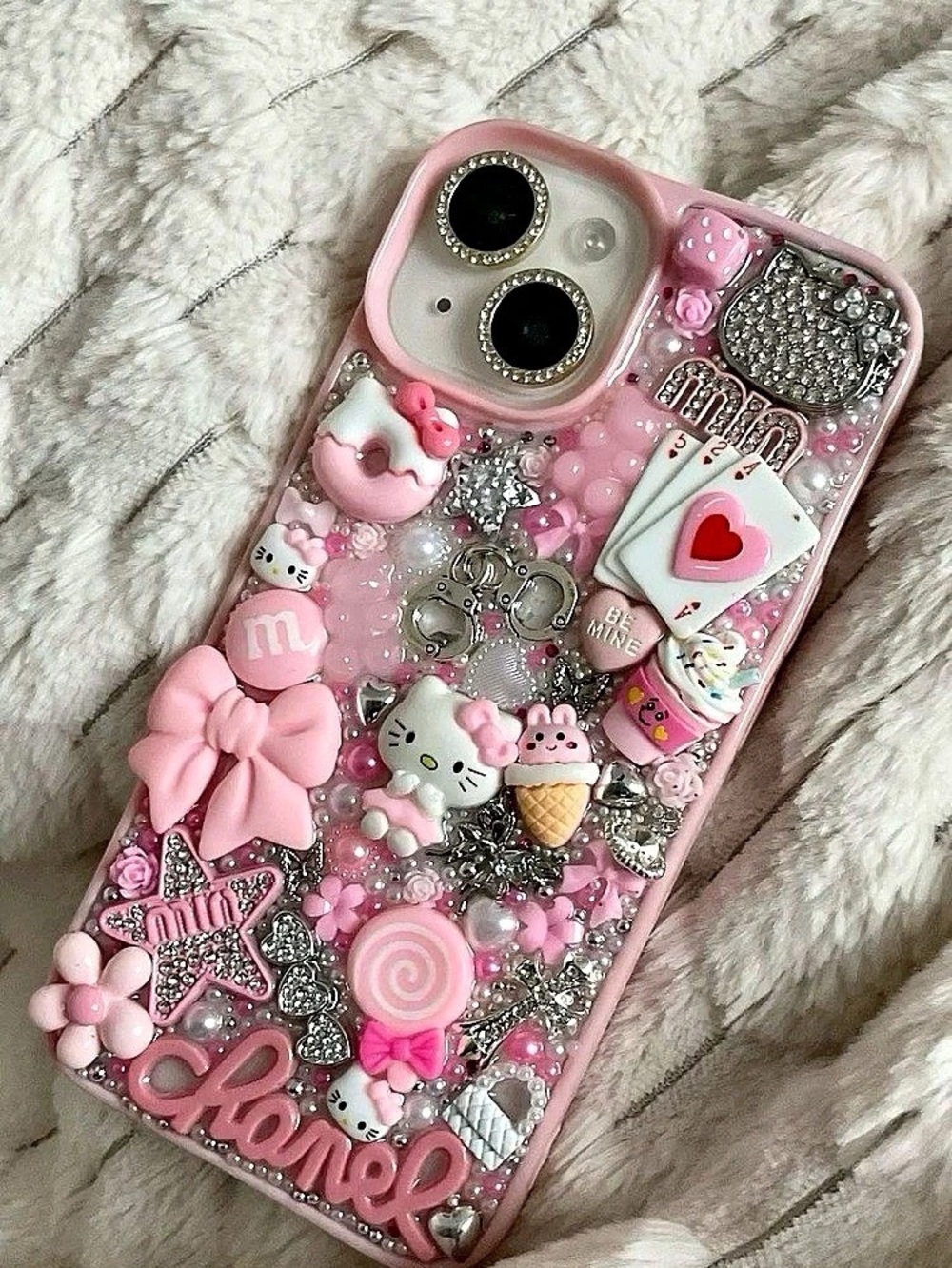 Pink & Silver Decorative Phone Case